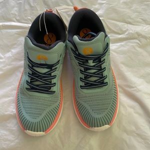Layer 8 Sneakers in Light Blue/Orange &White Size-8 1/2 NWT